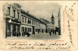 T3 1899 (Vorläufer) Csáktornya, Cakovec; Fő Utca, Gráner Testvérek üzlete és Saját Kiadása / Main Street, Publisher's Sh - Non Classés