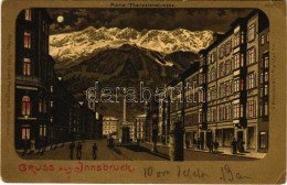 * T3 1900 Innsbruck (Tirol), Maria-Theresienstrasse / Street View. Verlag V. Fritz Gratl Litho (EK) - Unclassified