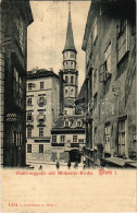 T2/T3 1903 Wien, Vienna, Bécs I. Stallburggasse Mit Michaeler Kirche, Anton Hausler Juwelier, M. A. Kommareck, Alois Kul - Non Classés