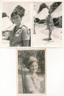 * Israel - 3 Db Katonalány Fotó Az 1960-as évekből / 3 Modern Military Photos From The 60's (female Soldiers) - Non Classés