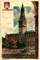 * T2 Hamburg, Rathaus / Town Hall, Velten's Künstlepostkarte No. 182. Litho S: Kley - Zonder Classificatie