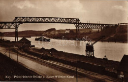 ** T1/T2 Kiel, 'Prince Heinrich Brücke, Kaiser Wilhelm Kanal' / Bridge, Canal, Ship, Industrial Railway Station - Zonder Classificatie