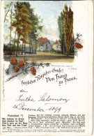 * T2/T3 1899 (Vorläufer) Leipzig, Pleissenbrücke Lössnig. Herzlichen Neujahrs Gruss! Von Haus Zu Haus / New Year Greetin - Unclassified