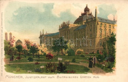 ** T2 München, Justizpalast / Palace Of Justice, Kuenstlerpostkarte No. 2847. Von Ottmar Zieher, Litho S: P. Kraemer - Non Classés