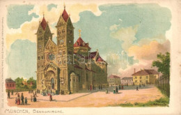 ** T2 München, Bennokirche / Church, Kuenstlerpostkarte No. 2846. Von Ottmar Zieher, Litho S: P. Kraemer - Non Classificati