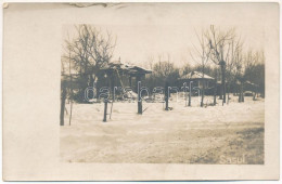 * T2 1917 Sasul (?), Első Világháborús Utcakép / WWI Military Winter Photo - Ohne Zuordnung