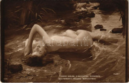 ** T2/T3 Gestrandet / Erotic Nude Lady Art Postcard. Paris Salon S: G. Bussiere (EK) - Unclassified