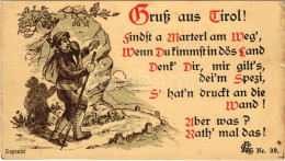 ** T2/T3 Gruß Aus Tirol! / Tyrolean Folklore Art Postcard. Litho (EK) - Non Classificati