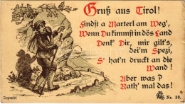 ** T2/T3 Gruß Aus Tirol! / Tyrolean Folklore Art Postcard. Litho (EK) - Unclassified