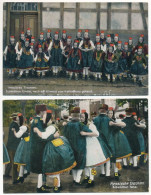 **, * 4 Db Régi Német Folklór Képeslap Hessenből / 4 Pre-1945 German Folklore Postcards From Hessen - Zonder Classificatie