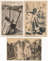 * Eritrea - 3 Db Régi Afrikai Folklór Képeslap / Eritrea - 3 Pre-1945 African Folklore Postcards - Ohne Zuordnung