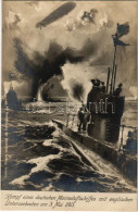 ** T2 Kampf Eines Deutschen Marineluftschiffes Mit Englischen Unterseebooten Am 3. Mai 1915. / WWI German Navy (Kaiserli - Sin Clasificación