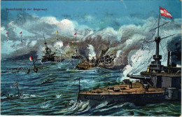 ** T2 Seeschlacht In Der Gegenwart / WWI Austro-Hungarian Navy, K.u.K. Kriegsmarine Art Postcard, Battleships. G. C. 191 - Unclassified