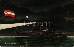 ** T2/T3 SMS ÁRPÁD Osztrák-magyar Haditengerészet Habsburg-osztályú Pre-dreadnought Csatahajó Este. G. Fano Pola, 1908/9 - Unclassified