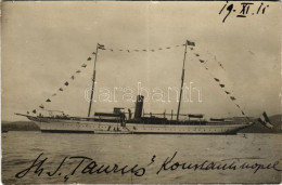 T2 1911 Contantinople, Istanbul; K.u.K. Kriegsmarine S.M.S. Taurus / SMS TAURUS (később Marechiaro) Cs. és Kir. Haditeng - Zonder Classificatie