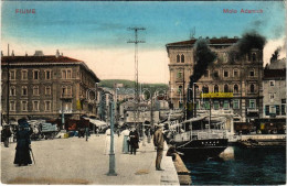 ** T1 Fiume, Rijeka; Molo Adamich, S.M. Dampfer BAKAR. W.L. Bp. 3850-1910. Celestine Mayer - Non Classés