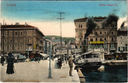 ** T1 Fiume, Rijeka; Molo Adamich, S.M. Dampfer BAKAR. W.L. Bp. 3850-1910. Celestine Mayer - Unclassified