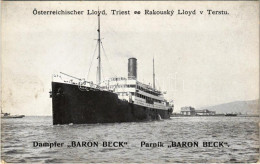 ** T1/T2 S.M. Dampfer BARON BECK. Österreichischer Lloyd Triest - Ohne Zuordnung