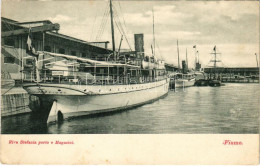 T2 1906 Fiume, Rijeka; Riva Stefania Porto E Magazini / S.M. Dampfer DANIEL ERNŐ Az Ungaro-Croata Társaság Személy- és á - Non Classificati