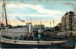 T2/T3 1909 Fiume, Rijeka; Riva Szapáry, S.M. Dampfer PANNONIA (later K.u.k. Kriegsmarine) (EK) - Non Classés