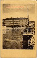 T2/T3 1910 Fiume, Rijeka; Grand Hotel Europa, Dampfer VELEBIT (later K.u.k. Kriegsmarine) (EK) - Unclassified