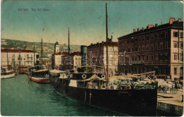 * T4 Fiume, Rijeka; Via Del Molo, S.M. Dampfer CIRKVENICA (later K.u.k. Kriegsmarine). W.L. Bp. 3801. 1911-14. (gluemark - Zonder Classificatie