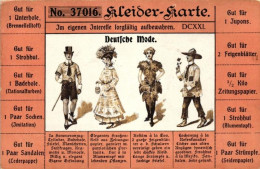 ** T2/T3 Kleider Karte No. 37016. Deutsche Mode / German Fashion Postcard (EK) - Zonder Classificatie