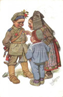 T3 Elsässische Trachten / German Soldier Boy, French Folklore From Alsace, Künstlerkarte Nr. 17. S: Emil Beithan (fa) - Non Classificati