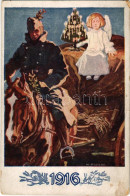 T3 1916 Kriegsfürsorgeamt Des K.u.K. Kriegsministeriums / WWI Austro-Hungarian K.u.K. Military Art Postcard With Christm - Non Classés
