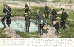 T3 Gruss Aus Dem Kaisermanöver, Wasserholen / WWI German Military, Soldiers (EB) - Non Classificati