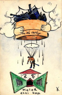 T2 Az Idő Rostája, Molok Enni Kap / WWII Military, Hand-made Postcard S: V. B. - Non Classés