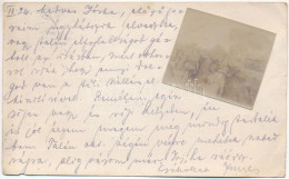 T2/T3 1916 Jelenet A Lövészárokból / WWI K.u.K. Military, Soldiers In The Trenches. Photo Glued To Field Postcard (kis S - Sin Clasificación