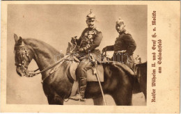 ** T2/T3 Kaiser Wilhelm II Und Graf H. V. Moltke Am Schlachtfeld / WWI German Military, Wilhelm II And Moltke (fl) - Sin Clasificación
