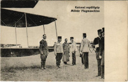 ** T2/T3 Ferenc József Katonai Repülőgép Szemlén, Pilóta / Militär Flugmaschine / Franz Joseph At A K.u.K. Military Airc - Non Classificati