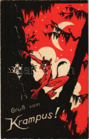 ** T2/T3 Gruss Vom Krampus / Krampusz. LWKW Nr. 9032. (fl) - Unclassified