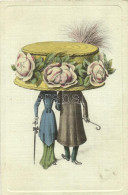 T2 Kissing Couple, Fashion Hat, Humour, A.R. & C.i.B. 4030. - Non Classés