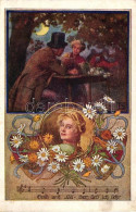 T2 German Romantic Art Postcard, Music Sheet, Deutscher Schulverein Karte Nr. 1066. - Ohne Zuordnung