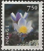 NORWAY 1997 Flowers - 7k.50 - Pale Pasqueflower FU - Used Stamps