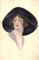 T2 Italian Art Postcard, Lady In Purple Hat - Non Classificati