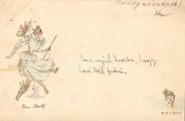 T2 1899 Lady With Rabbit, Serie 4 No. 38, S: Henri Boutet - Non Classés