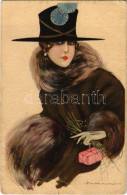 * T3/T4 Hölgy Kalapban, Olasz Művészlap / Lady In Hat, Italian Art. Proprieta Artistica Riservata 283-3. S: Nanni (EB) - Ohne Zuordnung