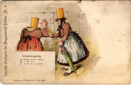 T2/T3 1899 (Vorläufer) Ueberneugierig. Künstler-Postkarte Der Meggendorfer Blätter Nr. 4. Litho S: F. Reiss (EK) - Ohne Zuordnung