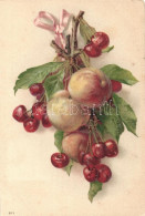 ** T2 Peaches And Cherries, Still Life, Litho - Ohne Zuordnung