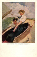 ** T2 Des Meeres Und Der Liebe Wellen / Romantic Couple In Boat, M. Munk Wien Nr. 837. S: Clarence F. Underwood - Non Classificati