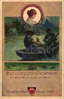 ** T2/T3 German Art Postcard, Romantic Music Sheet, Deutscher Schulverein Karte Nr. 91. (EK) - Ohne Zuordnung