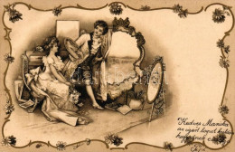 * T2 Romantic Couple, Art Nouveau Litho - Ohne Zuordnung