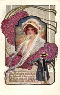 ** T2 German Romantic Art Postcard, Art Nouveau, Deutscher Schulverein Karte Nr. 1076. S: H. Braun - Non Classés