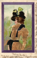 * T2 Lady, Hair Decorated Postcard, Litho - Sin Clasificación