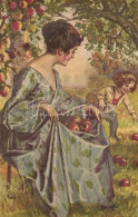 * T2 Mother And Child Collecting Apples, Wenau-Pastell No. 1141, S: Maxim Trübe - Ohne Zuordnung