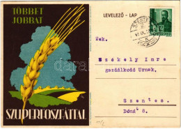 T2/T3 1943 Többet Jobbat Szuperfoszfáttal. Mezőgazdasági Reklám. Klösz György és Fia Nyomás / Hungarian Agricultural Adv - Non Classés